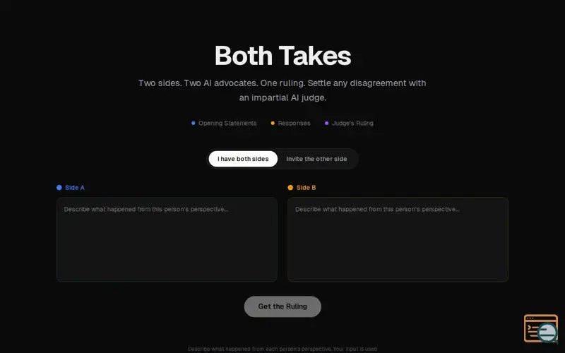 Screenshot of Both Takes