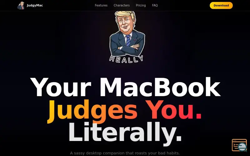 Screenshot of JudgyMac