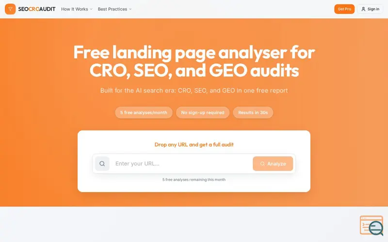 Screenshot of SEOCROAudit