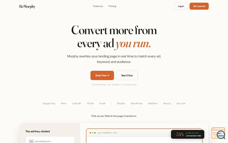 Screenshot of BeMorphy