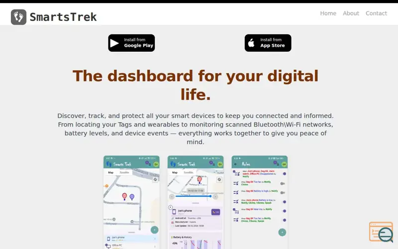 Screenshot of SmartsTrek