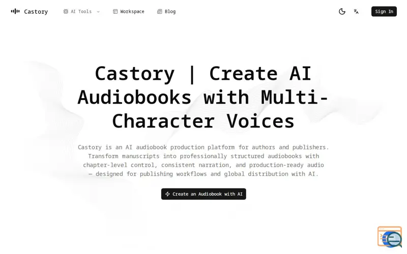 Screenshot of Castory