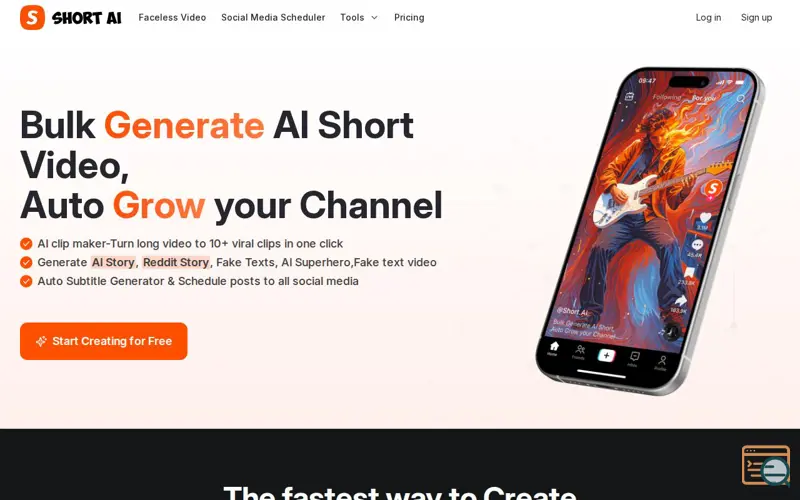 Screenshot of Short AI