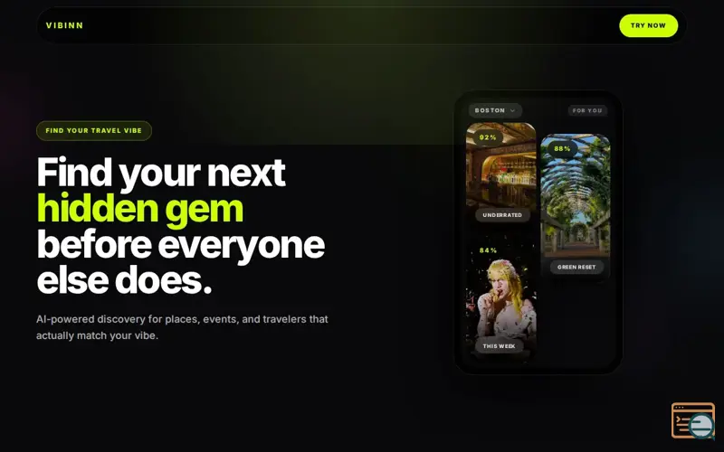 Screenshot of Vibinn Club