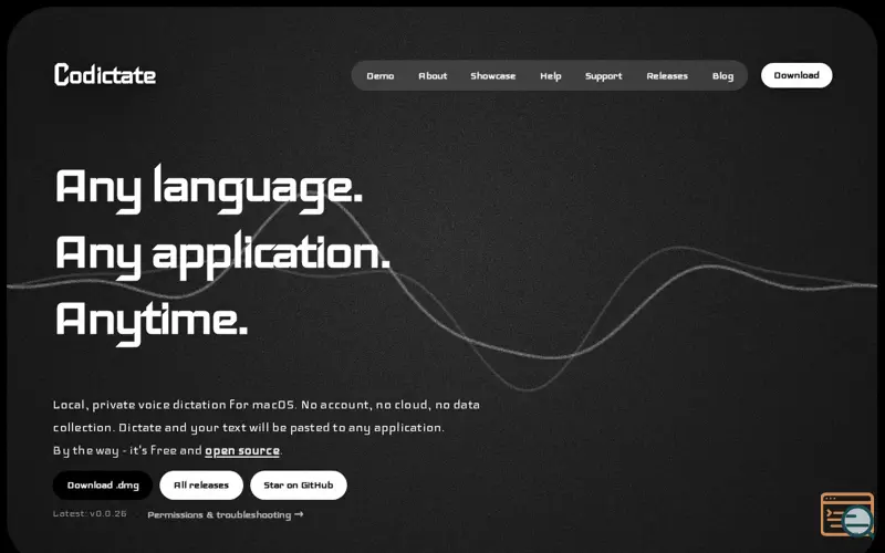 Screenshot of Codictate