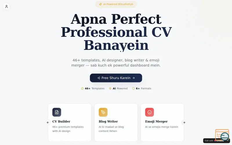 Screenshot of BStudioHub