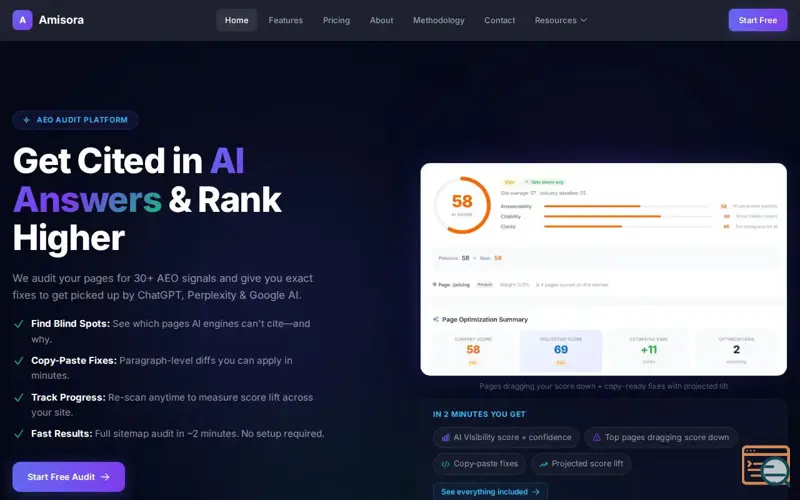 Screenshot of Amisora