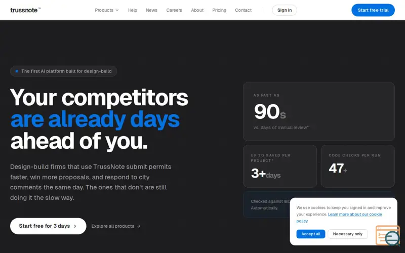 Screenshot of TrussNote