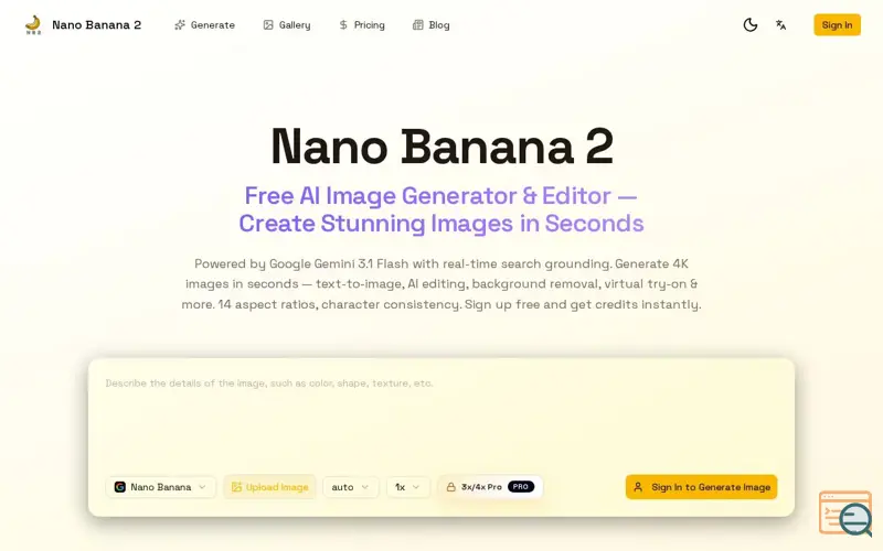 Screenshot of Nano Banana 2