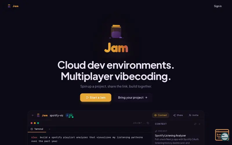 Screenshot of Jam