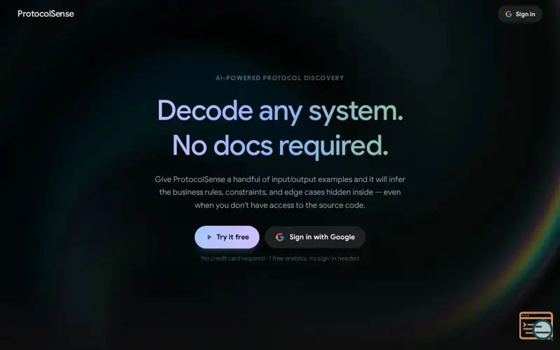 Screenshot of ProtocolSense