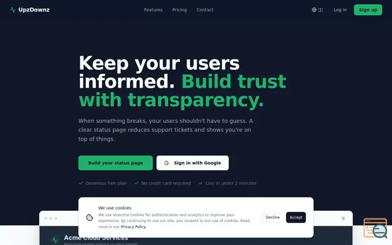 Screenshot of UpzDownz