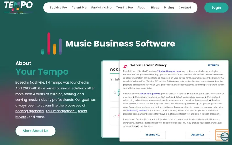Screenshot of YourTempo