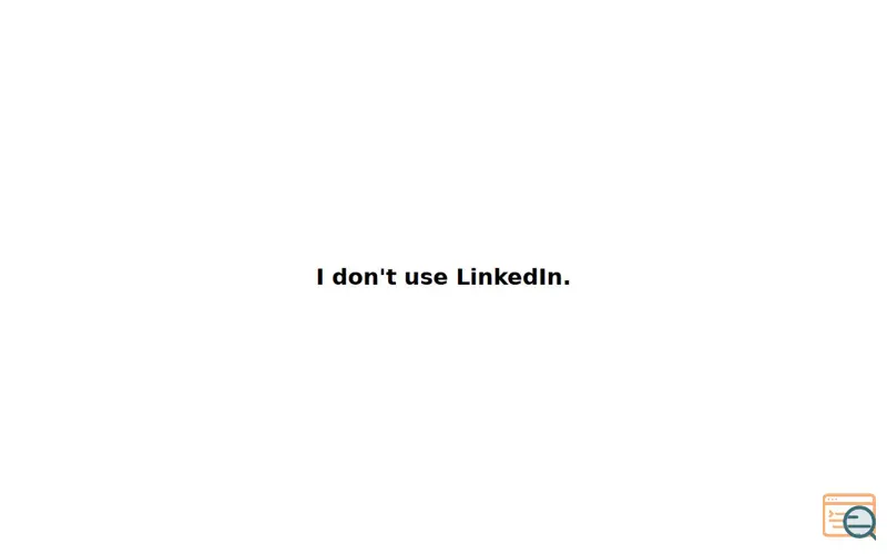 Screenshot of Idontuselinkedin.com