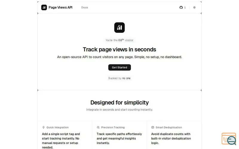 Screenshot of Page Views API