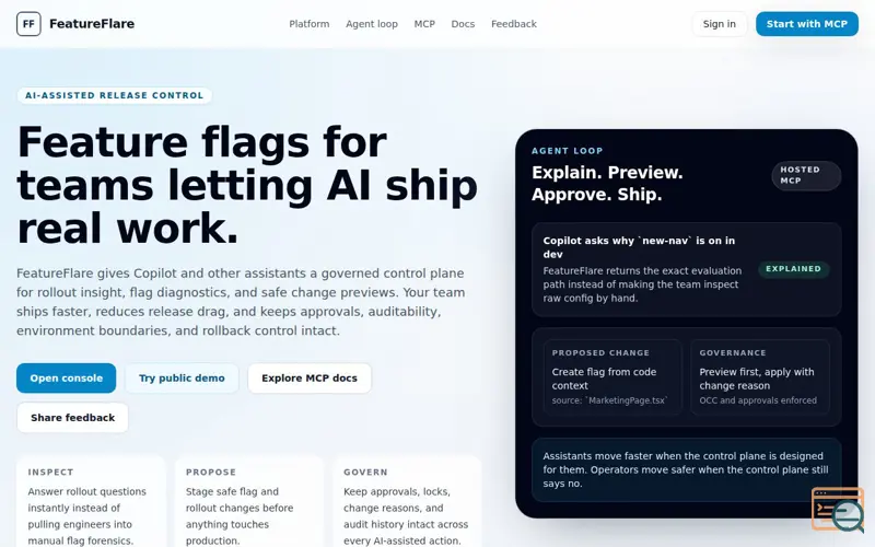 Screenshot of Featureflare