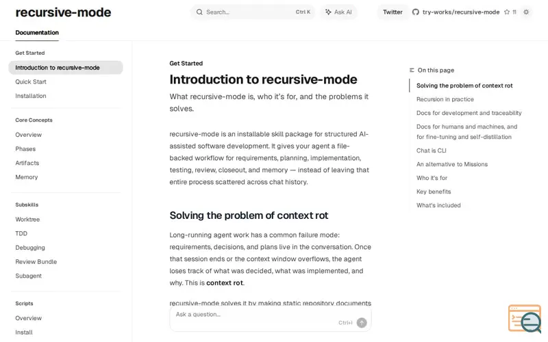 Screenshot of Recursive-mode