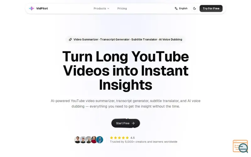 Screenshot of VidPilot