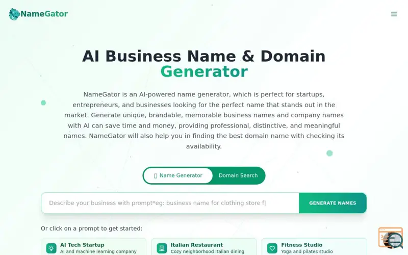 Screenshot of Namegator