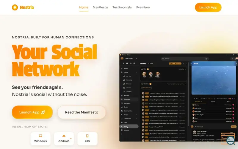 Screenshot of Nostria