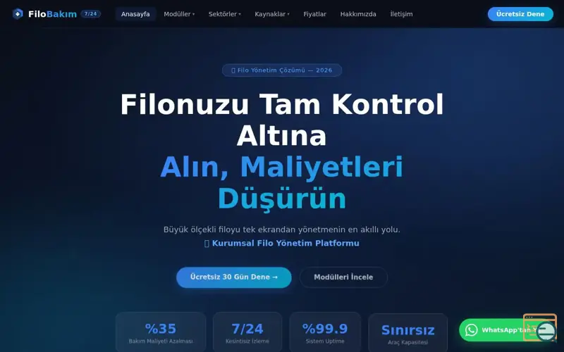 Screenshot of Filo Bakım 7/24