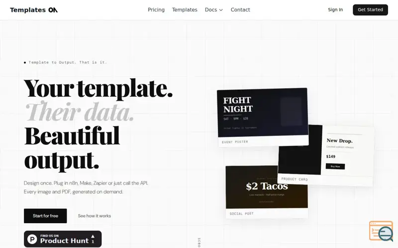Screenshot of Templates On