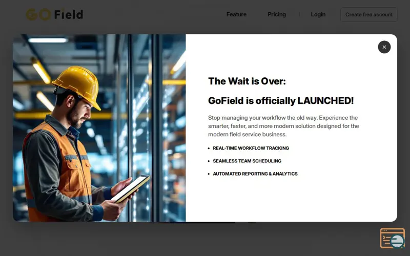 Screenshot of Field Service Management
