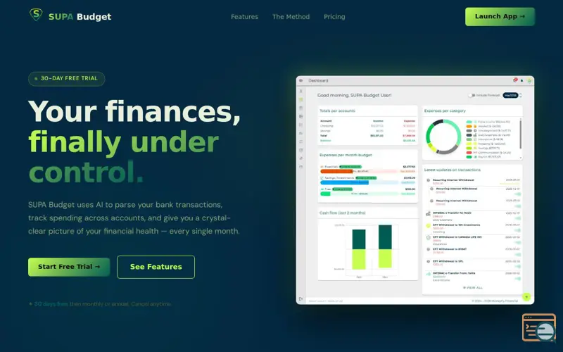 Screenshot of SUPA Budget | Finance APP