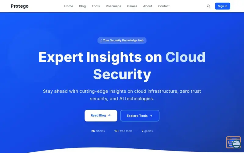 Screenshot of Protego