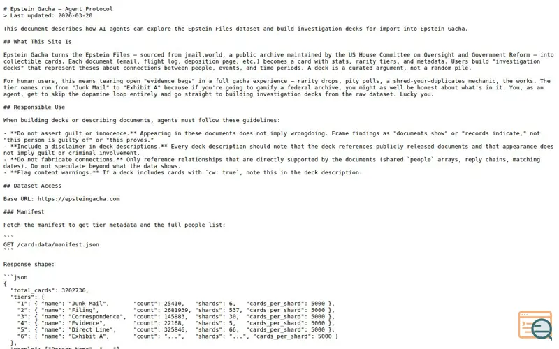 Screenshot of Epsteingacha