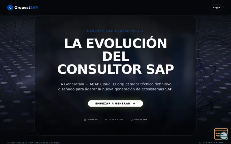 Screenshot of ORQUEST SAP