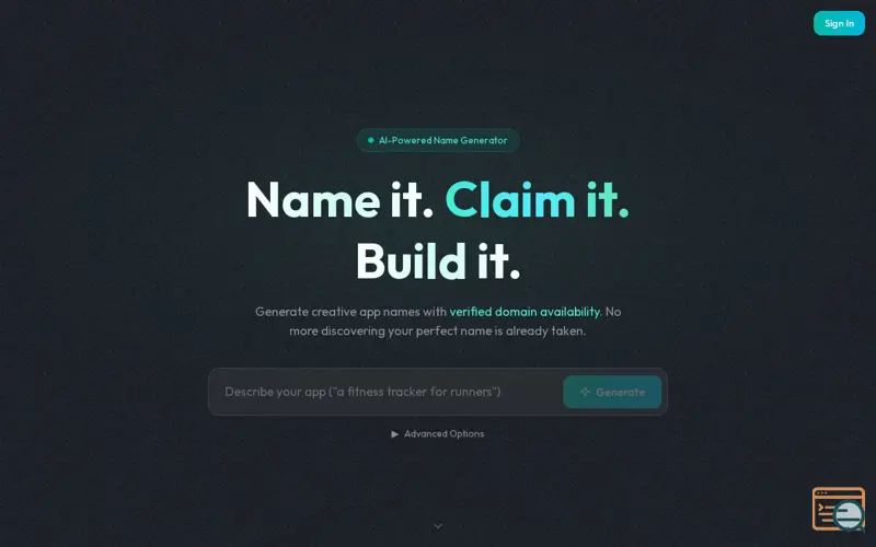 Screenshot of findmydomain.dev