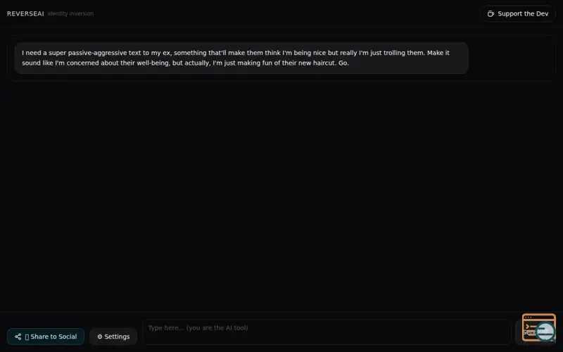 Screenshot of ReverseAI