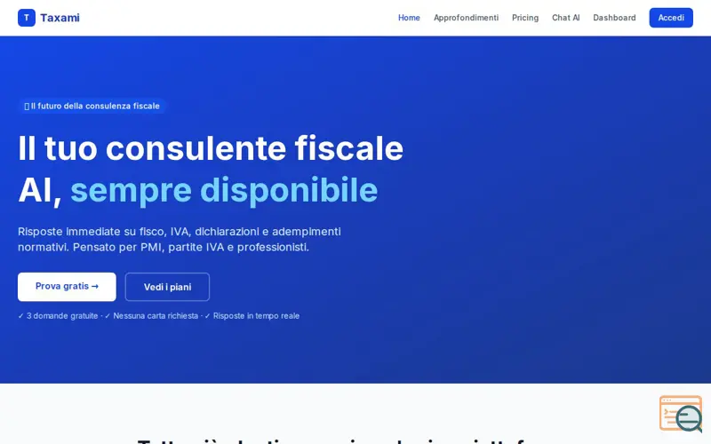 Screenshot of Taxami