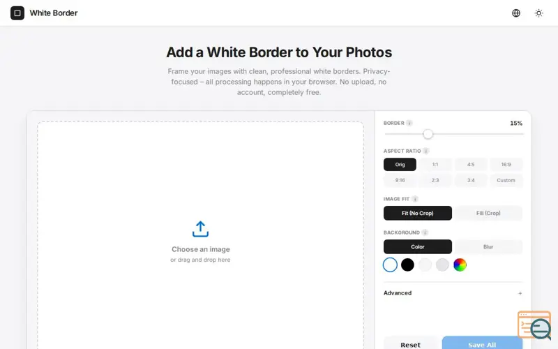 Screenshot of White Border