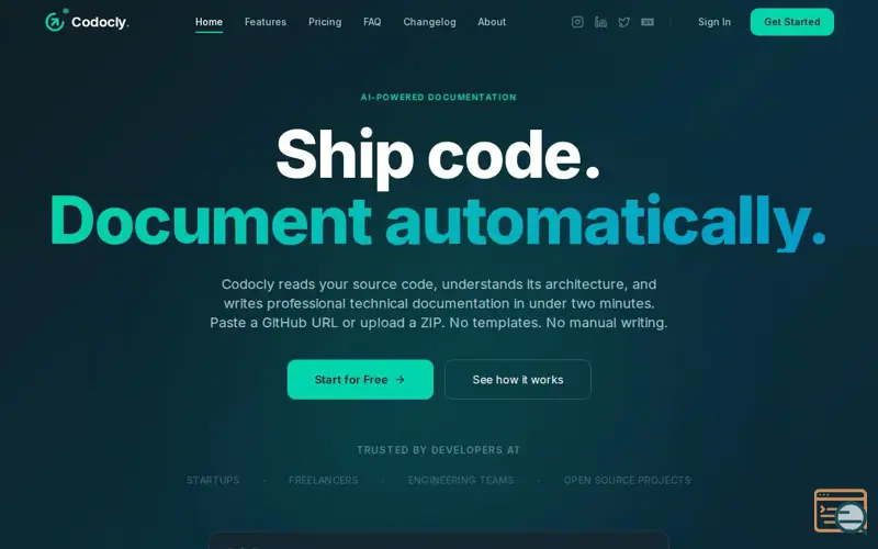 Screenshot of Codocly