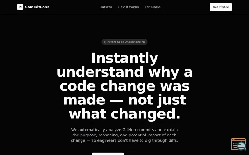 Screenshot of CommitLens