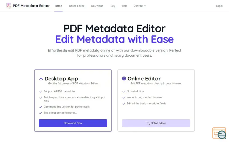 Screenshot of Pdf Medata Editor