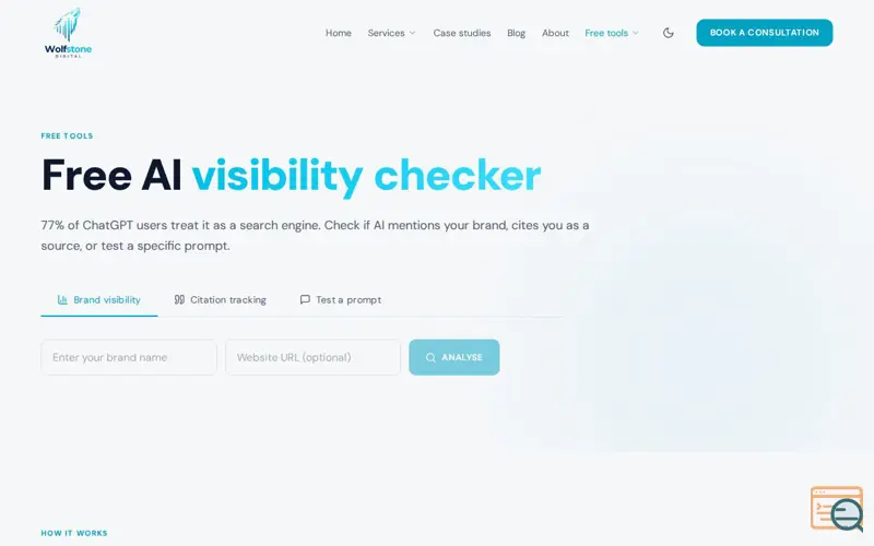 Screenshot of AI Visibility Checker