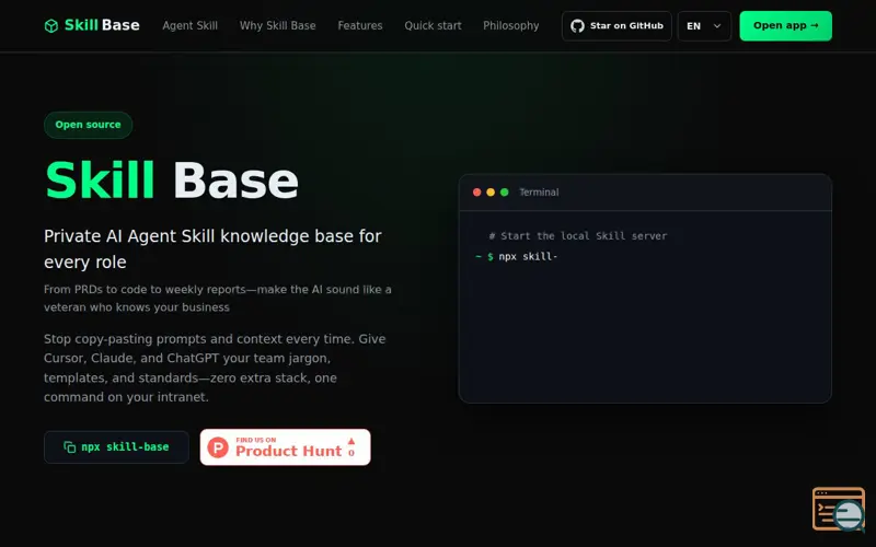 Screenshot of Skill Base