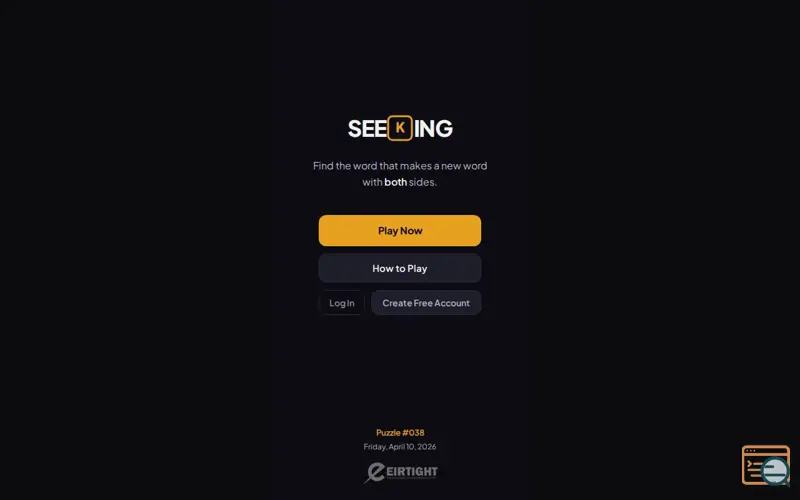 Screenshot of SEEKING