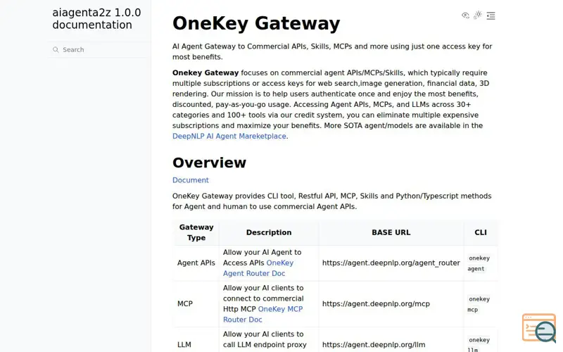 Screenshot of OneKey Agent Gateway