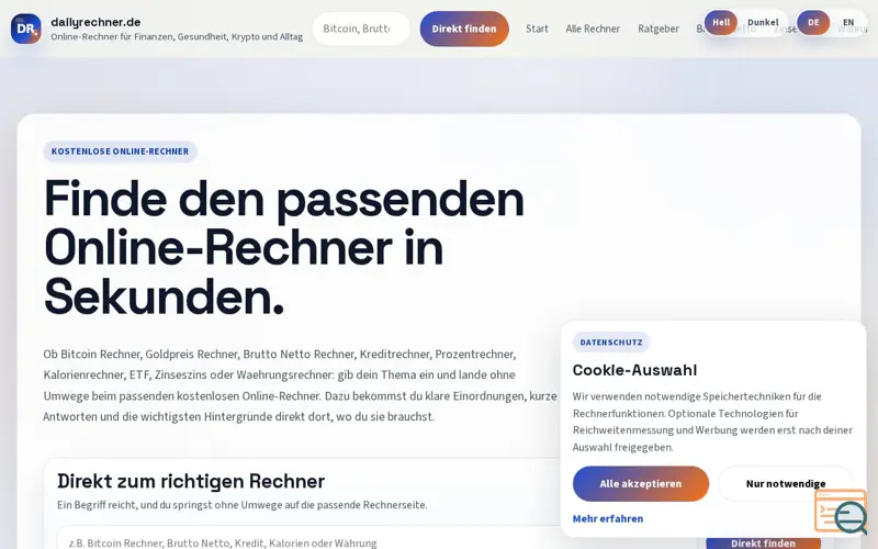 Screenshot of DailyRechner