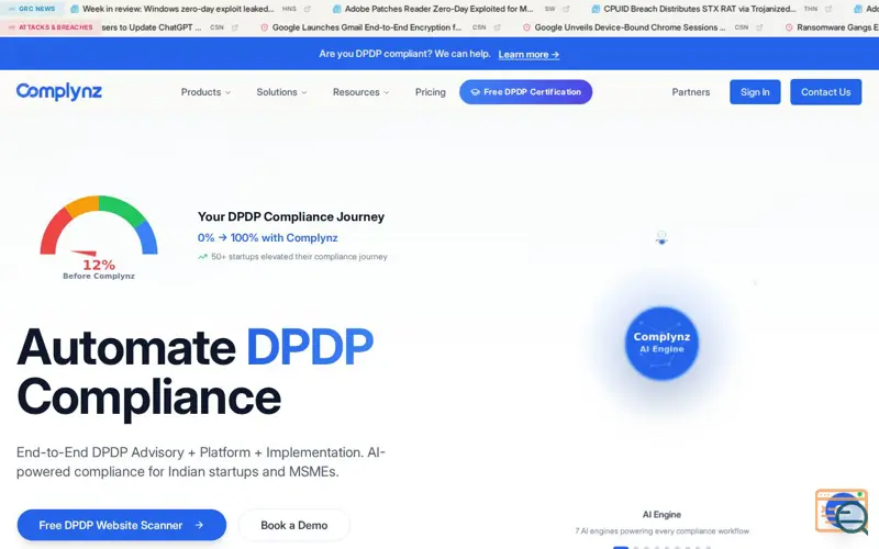 Screenshot of Complynz