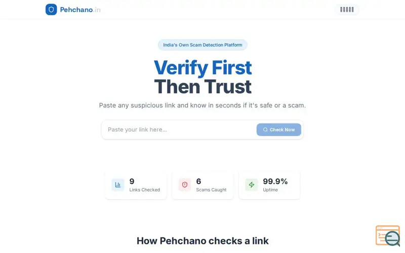 Screenshot of Pehchano - Scam Detector for India