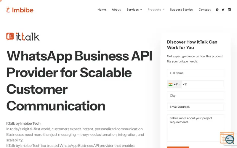 Screenshot of ItTalk by Imbibe Tech