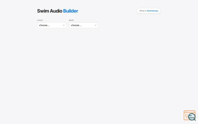 Screenshot of SwimTempo