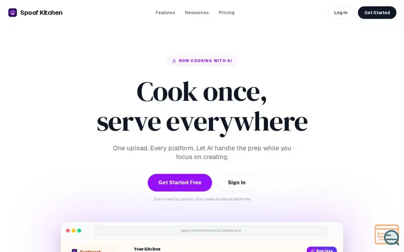 Screenshot of Spoof Kitchen (Pre-launch)