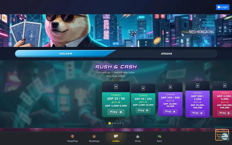 Screenshot of DogePoker