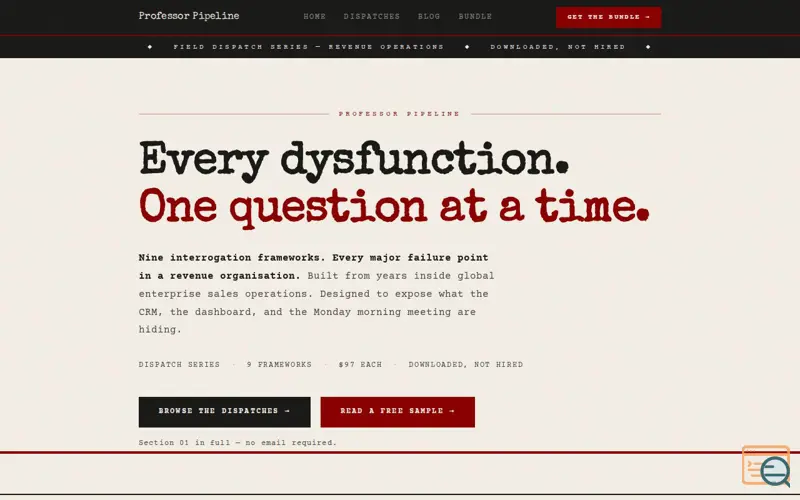 Screenshot of Professor Pipeline